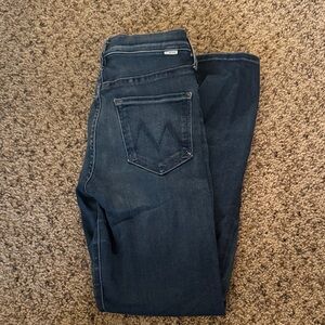 MOTHER Women's Straight Leg Jeans - Medium Blue Size 26